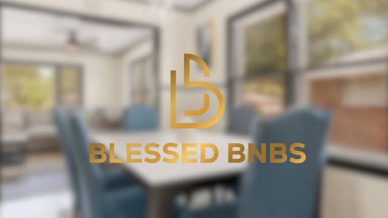 Blessed BNBS logo featuring a modern design, symbolizing data-driven success in the short-term rental industry.