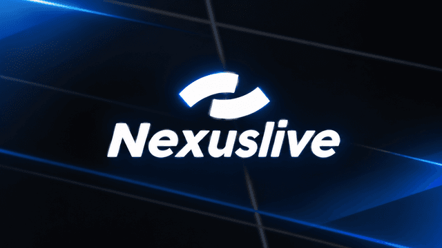 Nexuslive logo displayed on a dark background with blue accent lines