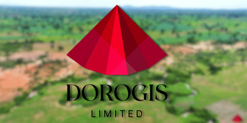 "Dorogis Limited logo represents a mining company using technology and ethical practices to develop critical minerals for global sustainability."